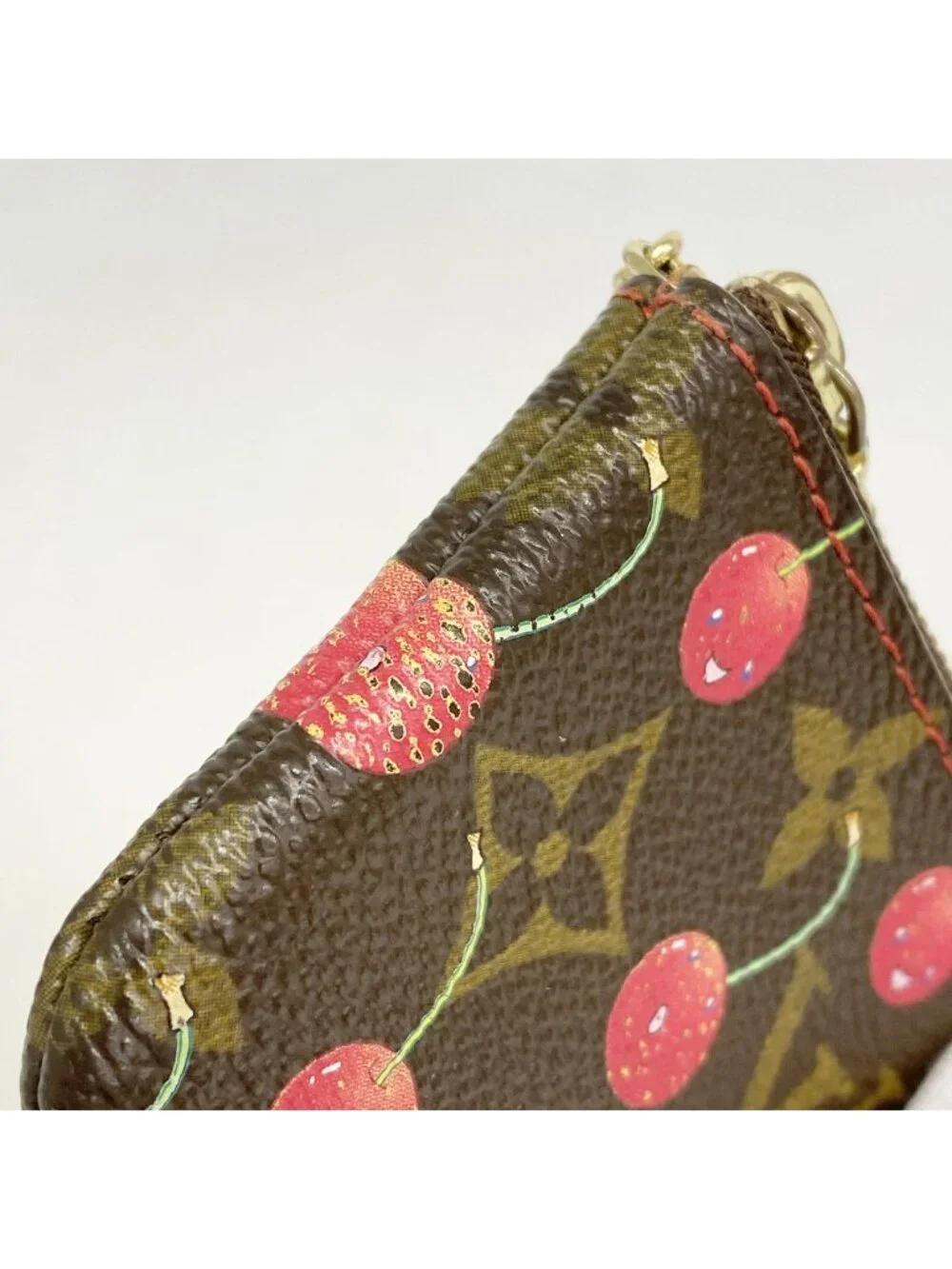 Louis Vuitton Coin Case Monogram Cherry Pochette Cles Brown